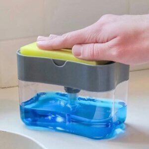 soap pump and sponge caddy